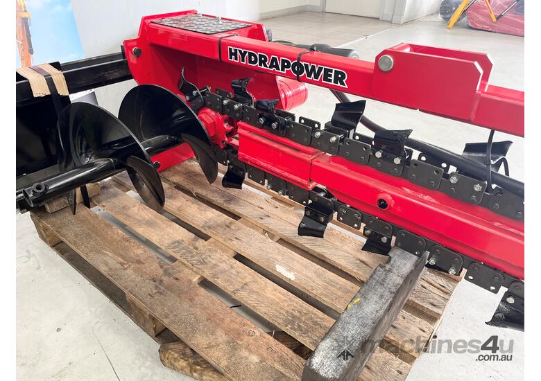 caption FINER HYDRAULICS - Utility Trencher 900mm dig with 150mm chain.