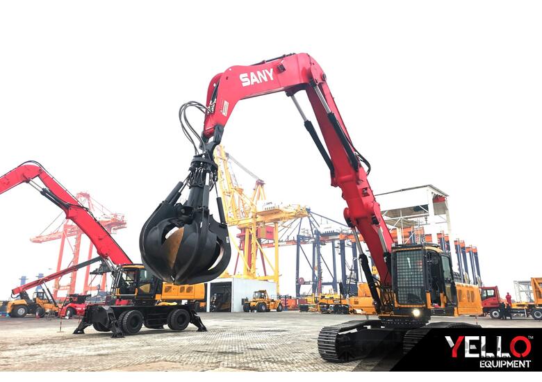 caption Sany Crawler Material Handler - Low Fuel Consumption