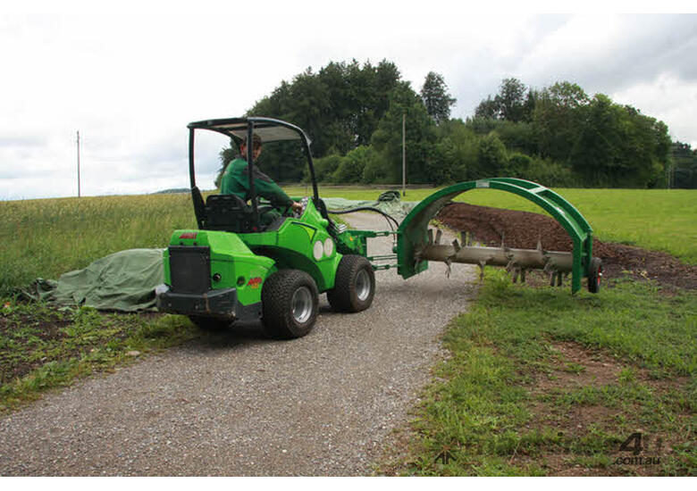 caption Gujer TG 201 Compost Turner for Mini Loaders