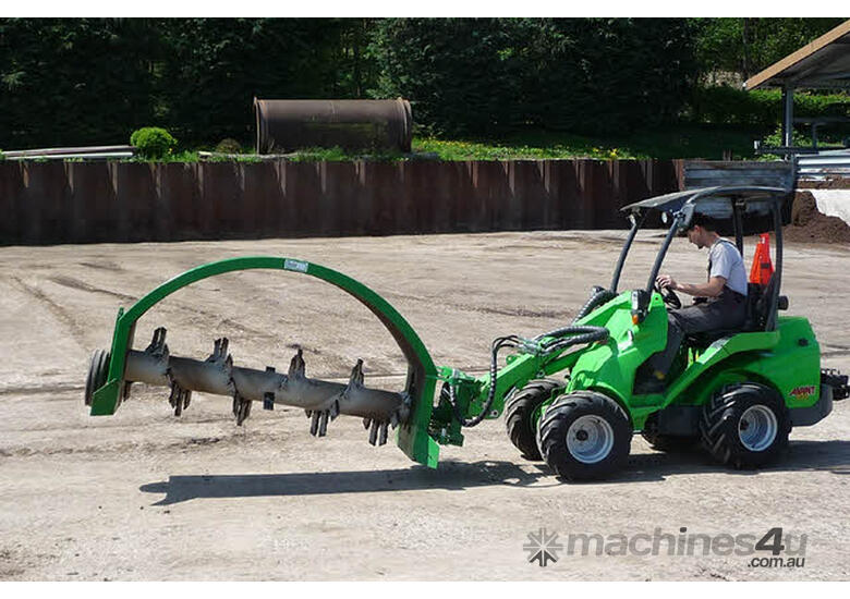 caption Gujer TG 201 Compost Turner for Mini Loaders