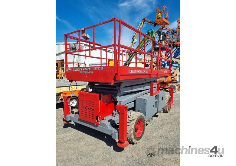 caption SKYJACK SJ9241 41ft Rough Terrain Scissor Lift