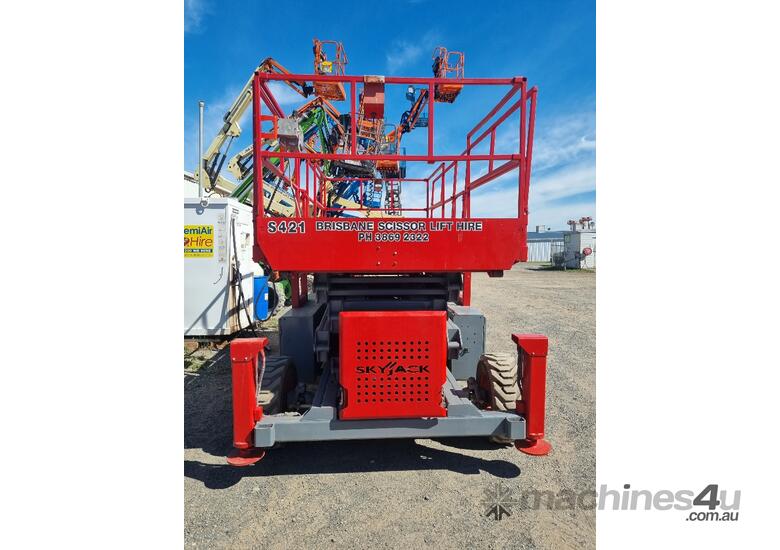 caption SKYJACK SJ9241 41ft Rough Terrain Scissor Lift