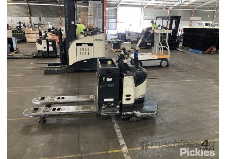 Used Crown Crown PE450060 Walk Behind Electric Pallet Jack Powered
