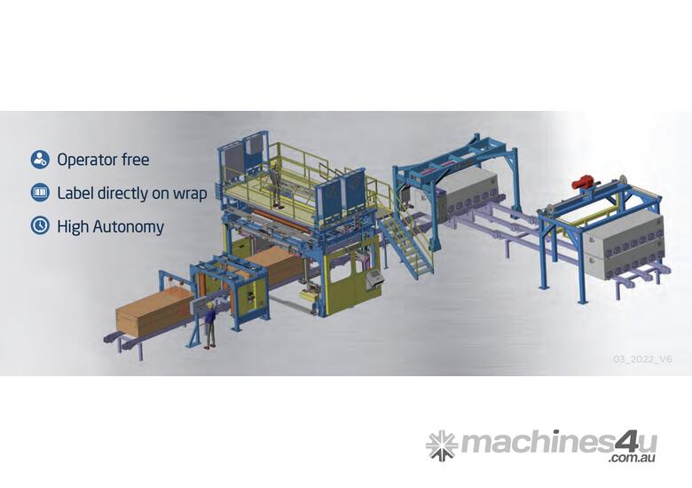 caption DO2 Rapid Wrapper Automatic Lumber Packaging System