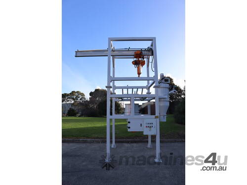 caption Large Bulk Bag Unload Station with 2 Ton Hoist