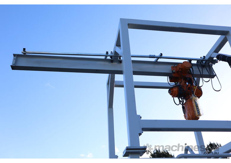 caption Large Bulk Bag Unload Station with 2 Ton Hoist