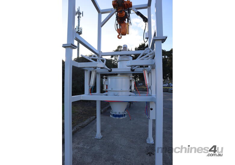 caption Large Bulk Bag Unload Station with 2 Ton Hoist