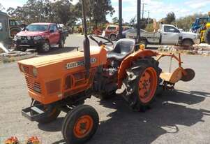 (1554) Kubota L1501 Tractor & 4 ft Rotary Hoe (Carisbrook, VIC)