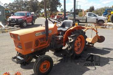 (1554) Kubota L1501 Tractor & 4 ft Rotary Hoe (Carisbrook, VIC)