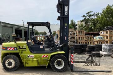 Clark C60L # 6 Tonne Gas Forklift # 6000kg Load Capacity # 5000mm Lift Height # 1800mm Fork Tynes