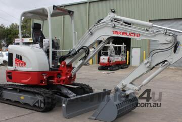 Takeuchi TB335R Mini Excavator 3.7T - Compact with Minimal Tail Swing