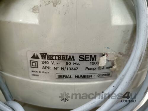 1 X Wertheim SEM 1200 Commercial Vacuum