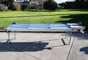 Stainless Steel 3 Lane Fruit Inspection Sorting Belt Conveyor - 4.75m Long