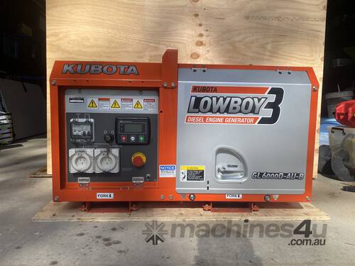 KUBOTA GL6000D-AU-B Diesel Generator - DIGITAL MODEL - AS NEW - NEVER USED 