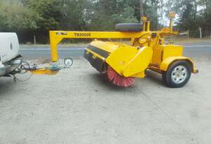 Sewell TB-2000e towed road broom , 2013 , 412 hrs , remote control , ex Council NSW