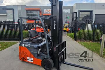 Toyota Forklift 1.8T 3 Wheel Electric - 6m Lift Height(Unit#:AU494)