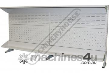 Industrial Backing Panel - Bench Mount IBP-ST 1733 x 205 x 825mm Suits IWB-40 Work Bench