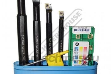 Boring Bar Set - Carbide Insert 8, 10, 12, 16mm Boring Bars Includes 10 x Inserts