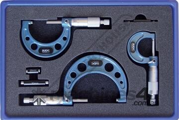 Metric Outside Micrometers - 3 Piece Set 20-111 0-75mm Range
