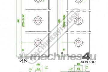 GB-130.6316 2540mm Sheet Metal Guillotine Blade Set - 6CrW2Si 1300 x 63 x 16mm Top & Bottom Blade Se