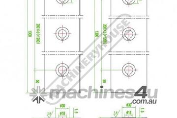 GB-130.6316 2540mm Sheet Metal Guillotine Blade Set - 6CrW2Si 1300 x 63 x 16mm Top & Bottom Blade Se