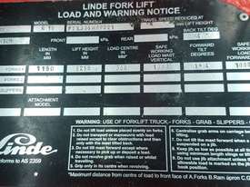 Used Forklift:  E10 Genuine Preowned Linde 1t - picture2' - Click to enlarge