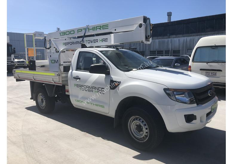 caption Nifty-Lift 10m Ford Ranger Ute EWP Cherry Picker Travel Tower