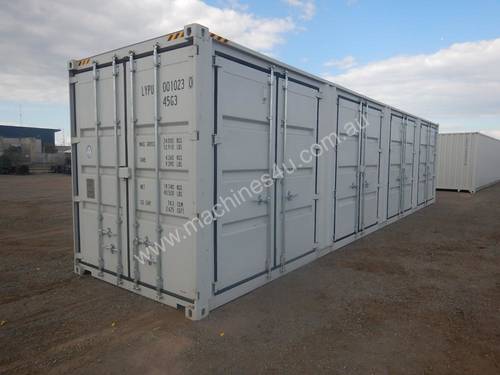 40' HC Container c/w 8 No. Side Doors, 1 End Door 