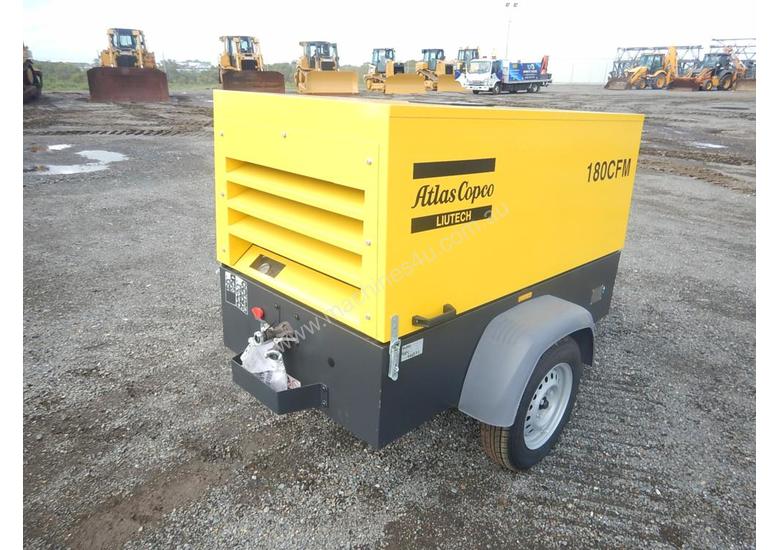 New Atlas Copco Atlas Copco LUY050-7 180CFM Single Axle Compressor Air ...