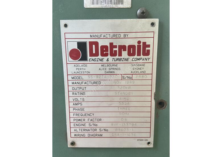 caption 400kVA Detroit Generator Set