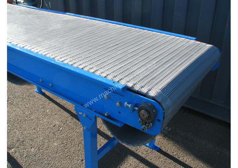 Used Flat Belt Powered Conveyor Motorised Variable Speed Modular Belt ...