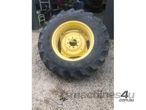 Near New Goodyear Tractor Tyres with John Deere Rims