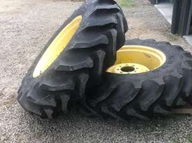 Near New Goodyear Tractor Tyres with John Deere Rims - picture0' - Click to enlarge