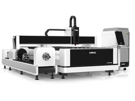 LF3015CNR Fiber Laser Machine | Dual Sheet & Metal Tube Laser Cutter | GWEIKE | Koenig Machinery - picture1' - Click to enlarge