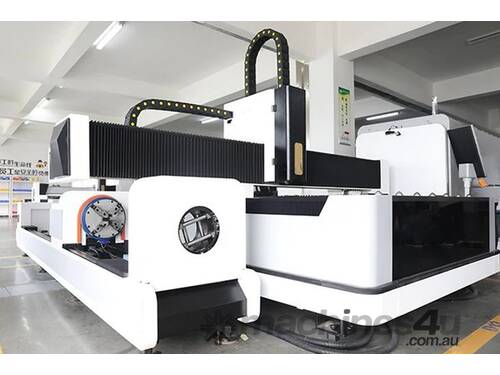LF3015CNR Fiber Laser Machine | Dual Sheet & Metal Tube Laser Cutter | GWEIKE | Koenig Machinery