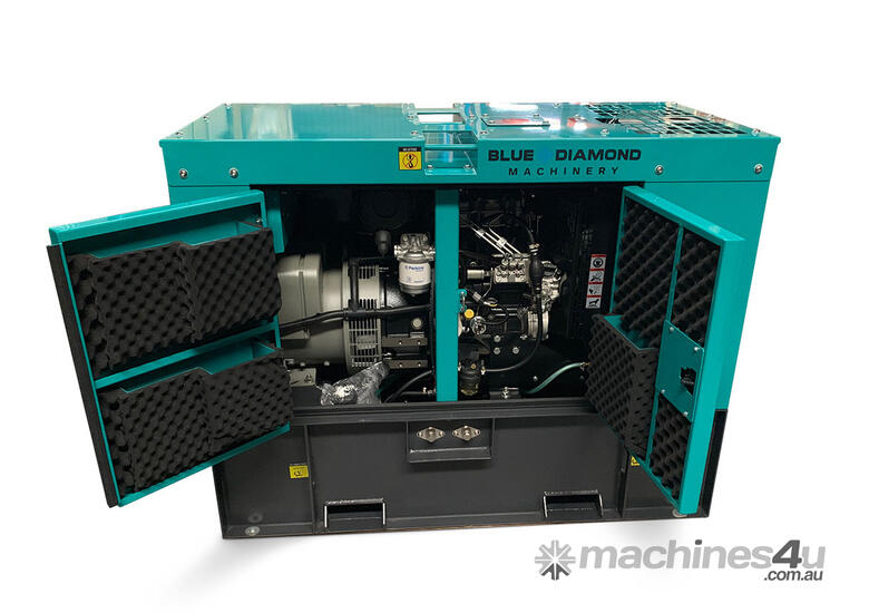 caption 11 kVA Diesel Generator 415V Perkins With 3 Year/1500 Hours Warranty