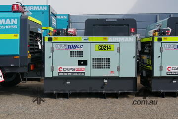 AIRMAN 100CFM BOX-TYPE AFTERCOOLED PORTABLE DIESEL COMPRESSOR C/W LEAK GUARD MINE SPEC PDS100LC-5C5