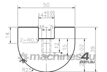 R25mm RADIUS BAR PRESS BRAKE TOOLING | TO SUIT LARGE RADIUS BAR HOLDER