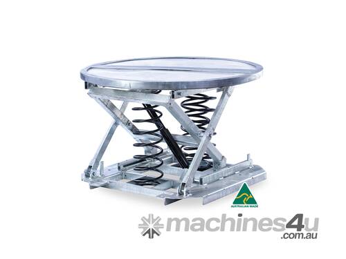 caption Logistec Spring Pallet Positioner | Galvanised | 1100 Diameter | 2000kg Load Capacity