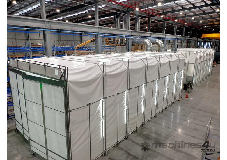 caption Army Tank Spray Booth with Portable, Retractable Technology!