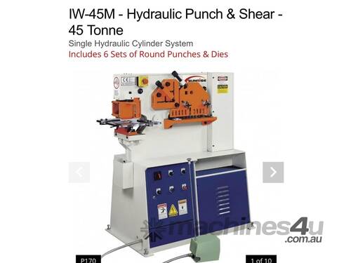 Hydrulic Punch and Shear 45 tonne