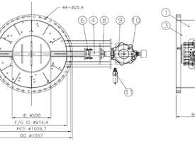 Damper Valve 500NB High Temperature - picture2' - Click to enlarge