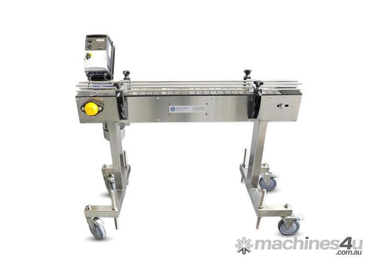New 5 Packserv PACKSERV 1 2m Bench Top Stainless Steel Slat Conveyor
