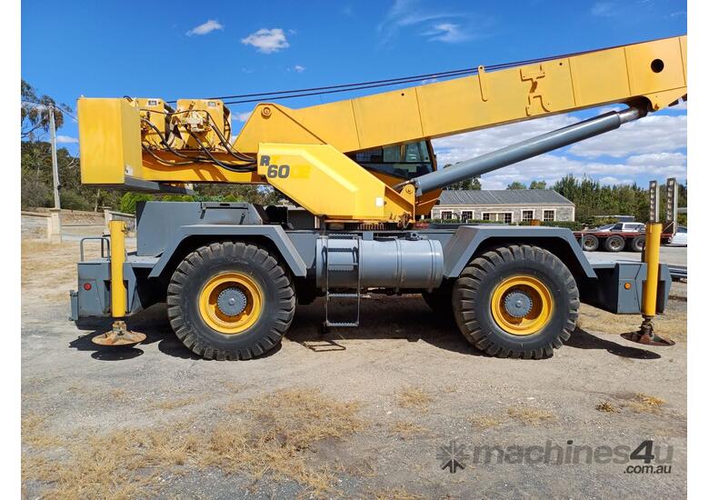 caption GLEASON CRANES 2003 GROVE RT600E ROUGH TERRAIN CRANE