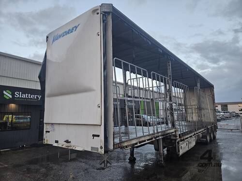 2013 Vawdrey Triaxle Drop Deck Curtainsider (Curtains Removed)