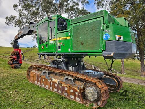 caption 2020 JOHN DEERE 959ML TILT BASE HARVESTER WITH SATCO 324 HEAD