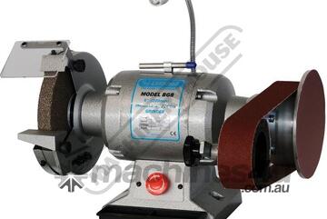 Industrial Bench Grinder with Linisher BG8-915 200mm Medium Wheel & 50 x 915mm Linishing Attachment