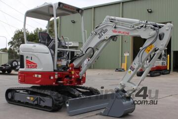 Takeuchi TB325R Mini Excavator 2.4T - Improved Manoeuvrability & Increased Productivity!