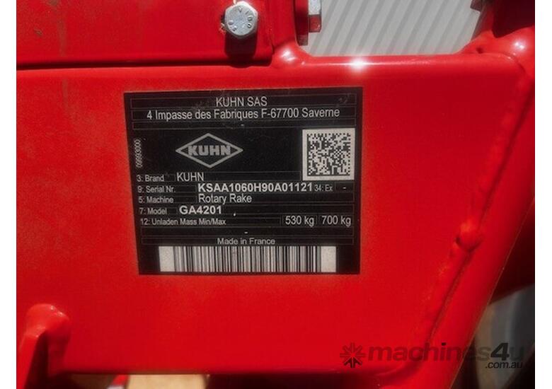 caption 2023 Kuhn GA4201 Rakes
