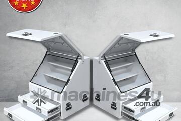 2 X 2 Drawer Fully Enclosed Truck Tool Box - White (Combo Deal)